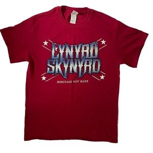 Lynyrd Skynyrd T-shirt 2018 Farewell Tour Heritage Not Hate Mens Size Medium Red